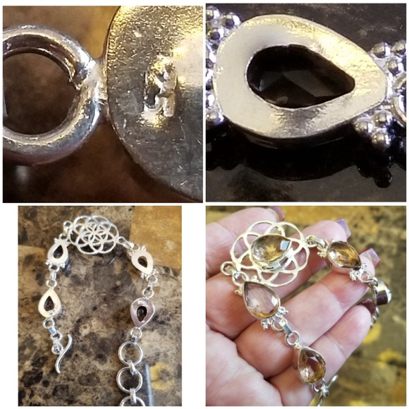 Genuine, Natural Morganite Bracelet 8" long - Picture 4 of 5